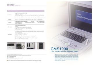 CMS1900 Color Doppler Ultrasonic Diagnostic System Scanner Three Years