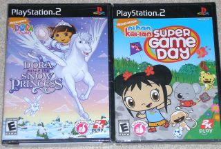 PS2 Game Lot Dora Saves The Snow Princess New Ni Hao Kai LAN Super