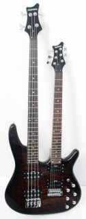 Pro Double Neck Electric 4 String Bass 6 String Guitar