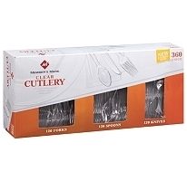  Heavy Weight Combo Cutlery Pack Plastic Forks Knives Spoons