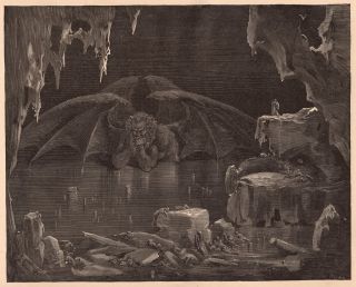 Gustave Dore Lucifer Satan Watching Hell Dantes Inferno 13x19 Print