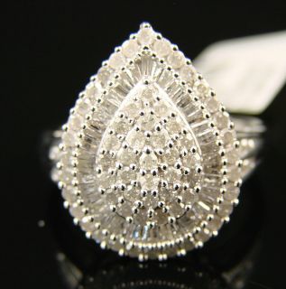 Ladies Womens Pear Shaped Fashion Diamond Ring 1 50 Ct