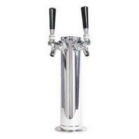 Chrome Double Tap Draft Beer Tower Kegerator Faucet