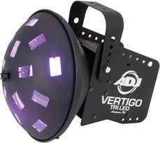  DJ Vertigo Tri LED RGB Spinning Club Dance Effect Light w/ Sound