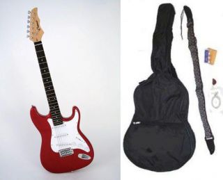 Sale New Red Met Electric Guitar Strap Gigbag Warranty