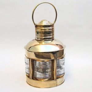 Brass SHIPs Lighthouse Anchor Lantern Oil Lamp 17 Nautical Maritime