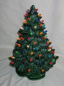 Vintage Doc Holliday Mold Ceramic Lighted Christmas Tree 16