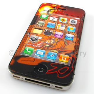 Dragon Case Decal Cover Sticker iPhone 4 4G Accessory