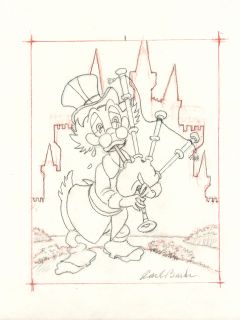 Carl Barks Uncle Scrooge Original Preliminary Drawing
