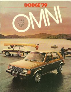 Vintage 1979 Dodge Omni Color Dealers Brochure 