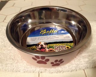NEW Bella Stainless Steel Small Dog Bowl ~Paparazzi Pink~ Bacteria