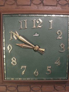  Lux Wall Clock 60s Atomic Eames Era Sputnik Plastic Brown Green