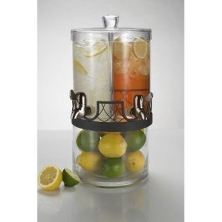Twice as Nice Glass Dual Beverage Dispenser 2 Gallons