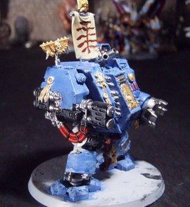 Warhammer 40K Space Marines Space Wolves Dreadnought Painted Metal