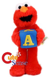 Sesame Street Elmo Plush Doll w Holding Cubic 9in