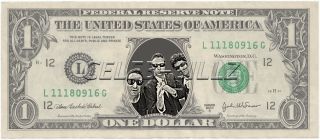 Beastie Boys Dollar Bill Mint Real $$ Celebrity Novelty Collectible