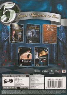  COLLECTION   5x Sherlock Holmes & Dracula Adventure Mystery Games NEW