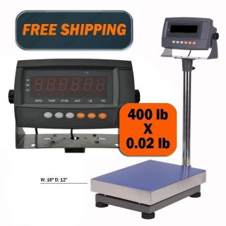 440 lb Digital Shipping Scale Industrial Bench Floor Postal Animal