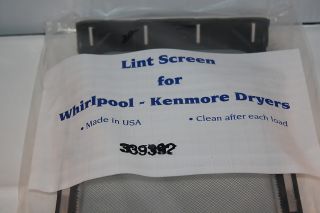 339392 Whirlpool Dryer Lint Screen Filter