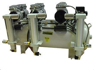 New 2HP Noiseless & Oil Free Dental Air Compressor with dryers