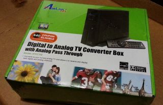  ATVC102 Digital to Analog TV Converter Box with Analog Pass Through