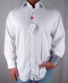  Laundry Herringbone Button Front Dress Shirt Contrast Cuffs Sz