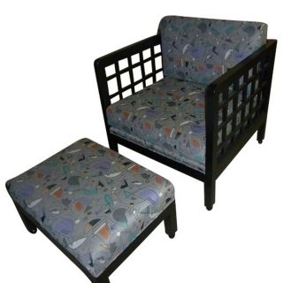 New Drexel Lounge Chair and Ottoman Black Price REDUCED