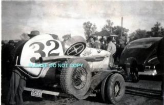1940 PHOTO   V8 DREYER RACE CAR   INDY 500   OPEN WHEEL   MIDGET HOT