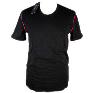 Dolce Gabbana Refined Colour R Neck T Shirt Stretch Cotton Black Red