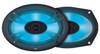 New Dual TS69 6x9 300 Watt 3 Way Coaxial Car Speakers w Blue Neon