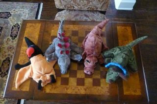 Caltoy Dinosaur Glove Hand Puppets T Rex, Triceratops, Stegosaurus