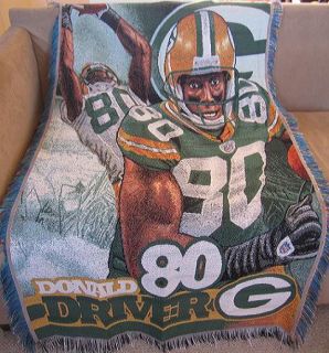 New Donald Driver Green Bay Packers Throw Gift Blanket NFL Football