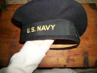 WWII Navy Wool Cap Donald Duck Hat US WW2 Estate Find Cracker Jack