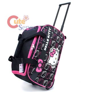 Sanrio Hello Kitty Duffle Bag with Wheels Trolley Luggage Bag  Large