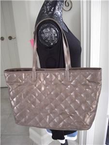 Donna Dixon Quilted Lightweight Shopper Tote Bag Dark Copper $110