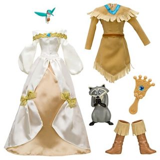 New Disney Princess Pocahontas Dress Doll Clothes Meeko