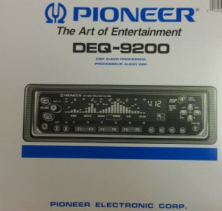 NEW PIONEER DEQ 9200 DSP AUDIO DIGITAL SIGNAL PROCESSOR wEQ & SPECTRUM