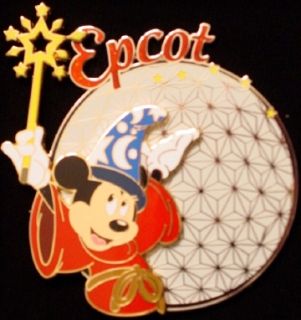 Disney Jumbo PIN Epcot Sorcerer Mickey Mouse 2006 NEW IN BOX Pin on