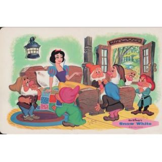 Lot of 4 Vintage Walt Disney Placemats Snow White Mickey Mouse Pluto