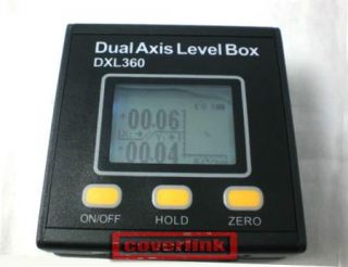  Digital Protractor Inclinometer Dual Axis Level Box 0 01°
