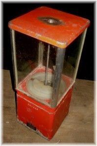 Vintage Gumball Nut Dispenser Vending DAK Square 5 Cent