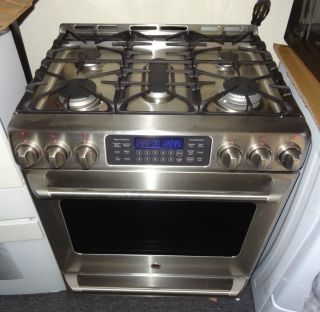 GE 30 Cafe Free Standing Dual Fuel Range Oven w Convection 5 4 1 0 CU
