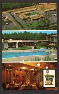 Al Holiday Inn Hotel Motel Pool Dothan Alabama Postcard