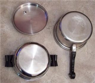 Saladmaster Stainless Steel Double Boiler 3 Piece Set