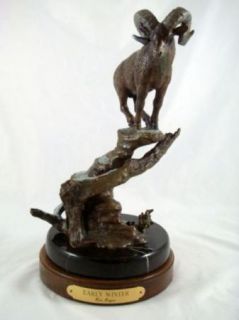 1991 Limited Edition 17 50 Bronze RAM Sculpture Early Winter Dan