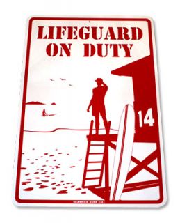 18 x 12 aluminum surf sign lifeguard on duty brand new sealed