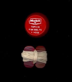 Old Duncan Mobil Oil Advertising Miniature Wood Toy Spinning Top