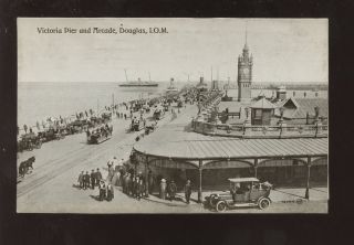 Douglas Victoria Pier and Arcade PPC 1922