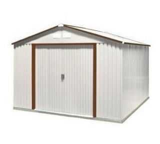 Duramax Storage Shed 10x10 Del Mar Metal Shed with Foundation Kit in