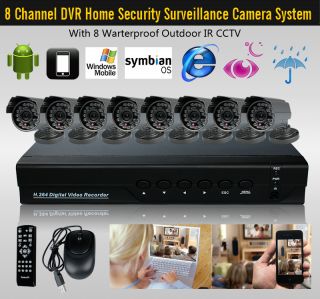 CH DVR Home Security Surveillance Camera System 8 Warterproof